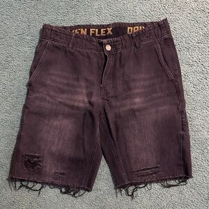 Driven Flex Men's Distressed Dark Gray Jean Shorts
